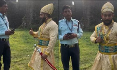 ಶಿವಾಜಿ ಮಹಾರಾಜರ ಗೆಟ್‌ಅಪ್‌ನಲ್ಲಿ ವ್ಯಕ್ತಿಯ ಹುಚ್ಚಾಟ!