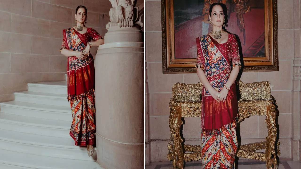 Star Saree Fashion Review 2026: ಪಟೋಲಾ ಸಿಲ್ಕ್ ಸೀರೆಯಲ್ಲಿ ಕಂಗನಾ ಟ್ರೆಡಿಷನಲ್‌ ಲುಕ್‌ - Image 3