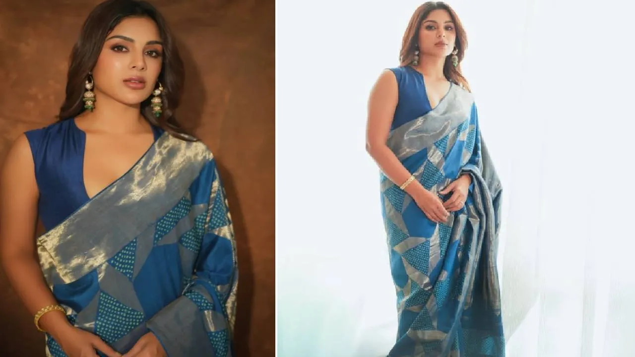 Silver Zari saree