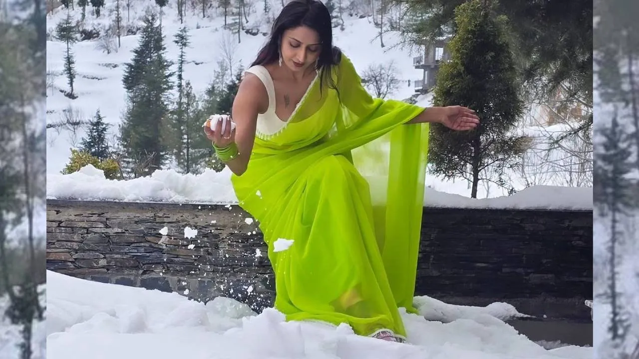 Star Fashion 2026: ಸೀರೆಯುಟ್ಟು ಹಿಮ ರಾಶಿಯ ನಡುವೆ ಸಂಭ್ರಮಿಸಿದ ಶುಭಾ ರಕ್ಷಾ - Image 4