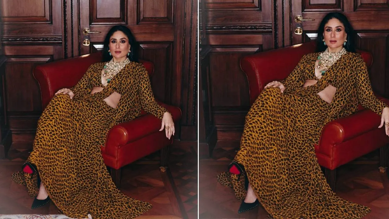 Star Fashion 2025: ಅನಿಮಲ್‌ ಪ್ರಿಂಟೆಡ್‌ ಸೀರೆಯಲ್ಲಿ ಕರೀನಾ ವೈಲ್ಡ್ ಲುಕ್‌ - Image 2