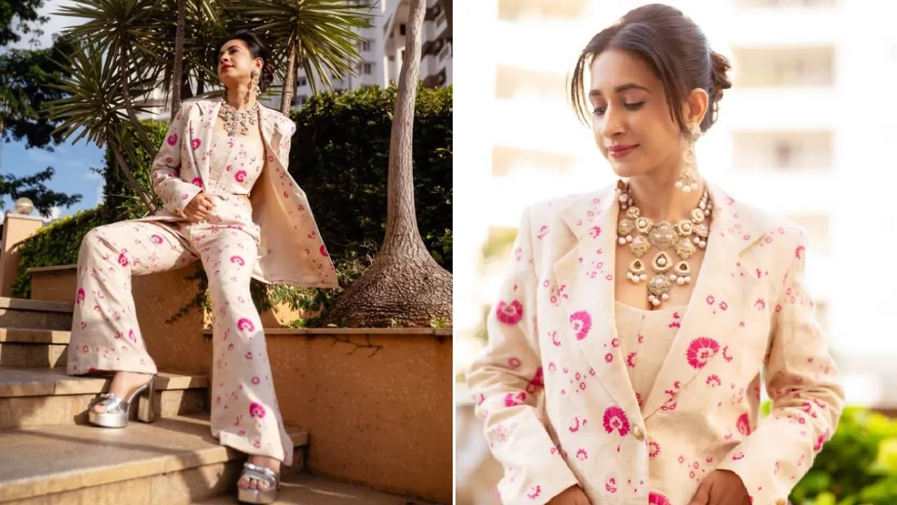 Star Fashion: ಅತ್ಯಾಕರ್ಷಕ ಬ್ರೋಕೆಡ್‌ ಸಿಲ್ಕ್‌ ಬ್ಲೇಜರ್‌ನಲ್ಲಿ ನಟಿ ಮಾನ್ವಿತಾ ಕಾಮತ್ ಕ್ಲಾಸಿಕ್‌ ಲುಕ್‌! - Image 2