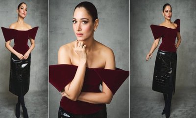 ರೆಕ್ಕೆಯಂತೆ ಕಾಣುವ ಹೈ ಫ್ಯಾಷನವೇರ್‌ಗೆ ಸೈ ಎಂದ ತಮನ್ನಾ