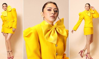 ಸ್ಕರ್ಟ್ ಸೂಟ್‌ನಲ್ಲಿ ಸೂರ್ಯಕಾಂತಿಯಂತೆ ಹೊಳೆದ ಹನ್ಸಿಕಾ