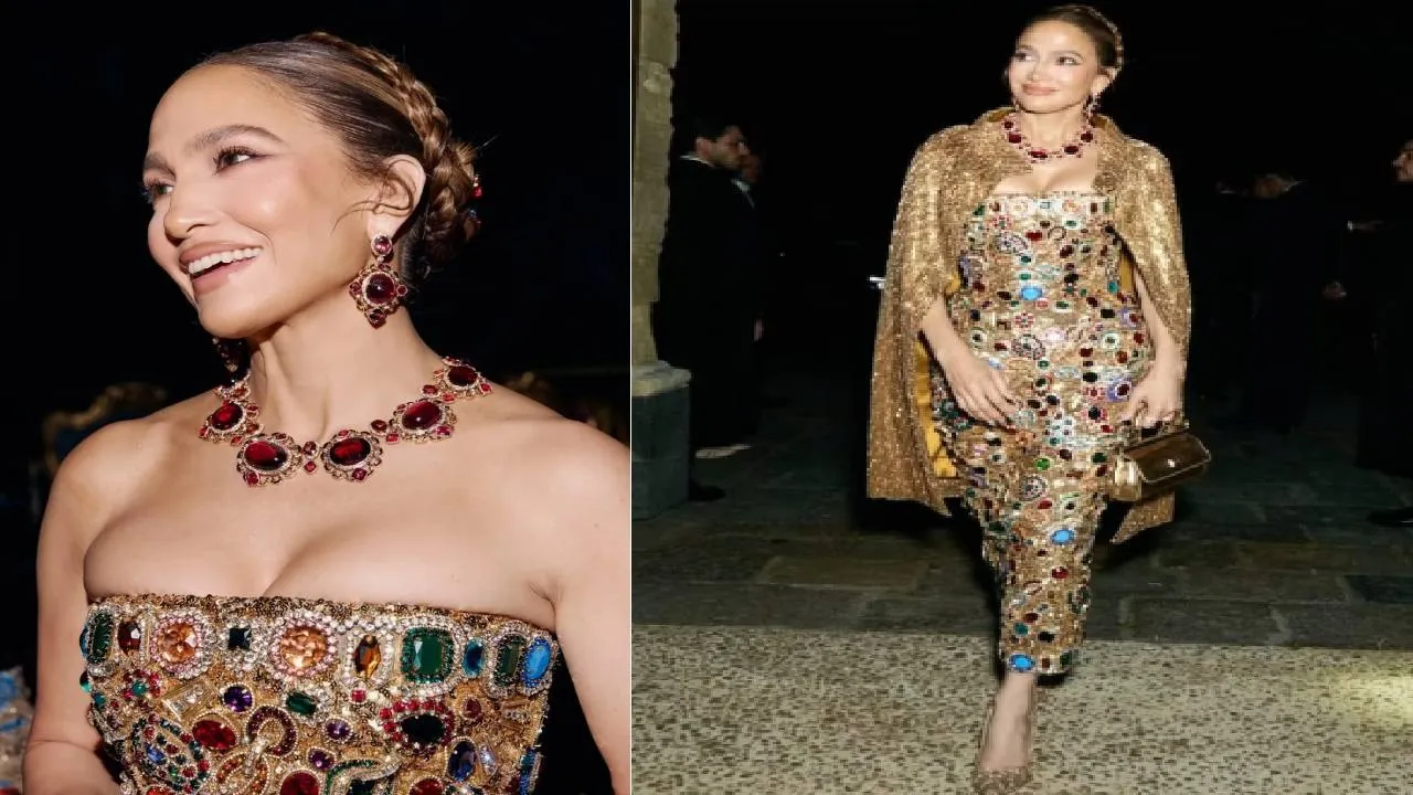 Star Fashion 2026: ಫ್ಯಾಷನ್ ಫಾಲೋವರ್‌ಗಳ ಹುಬ್ಬೇರಿಸಿದ ಜೆನ್ನಿಫರ್ ಲೋಪೆಜ್ ಗೋಲ್ಡನ್‌ ಡ್ರೆಸ್ - Image 4