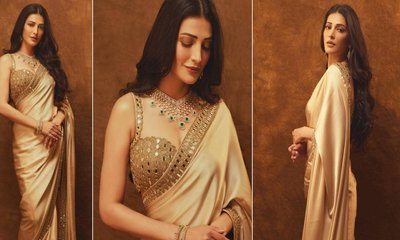 ಶ್ರುತಿ ಹಾಸನ್‌ ರೀತಿ ಗೋಲ್ಡನ್‌ ಸೀರೆ ಲುಕ್‌ಗೆ ಇಲ್ಲಿವೆ ಟಿಪ್ಸ್