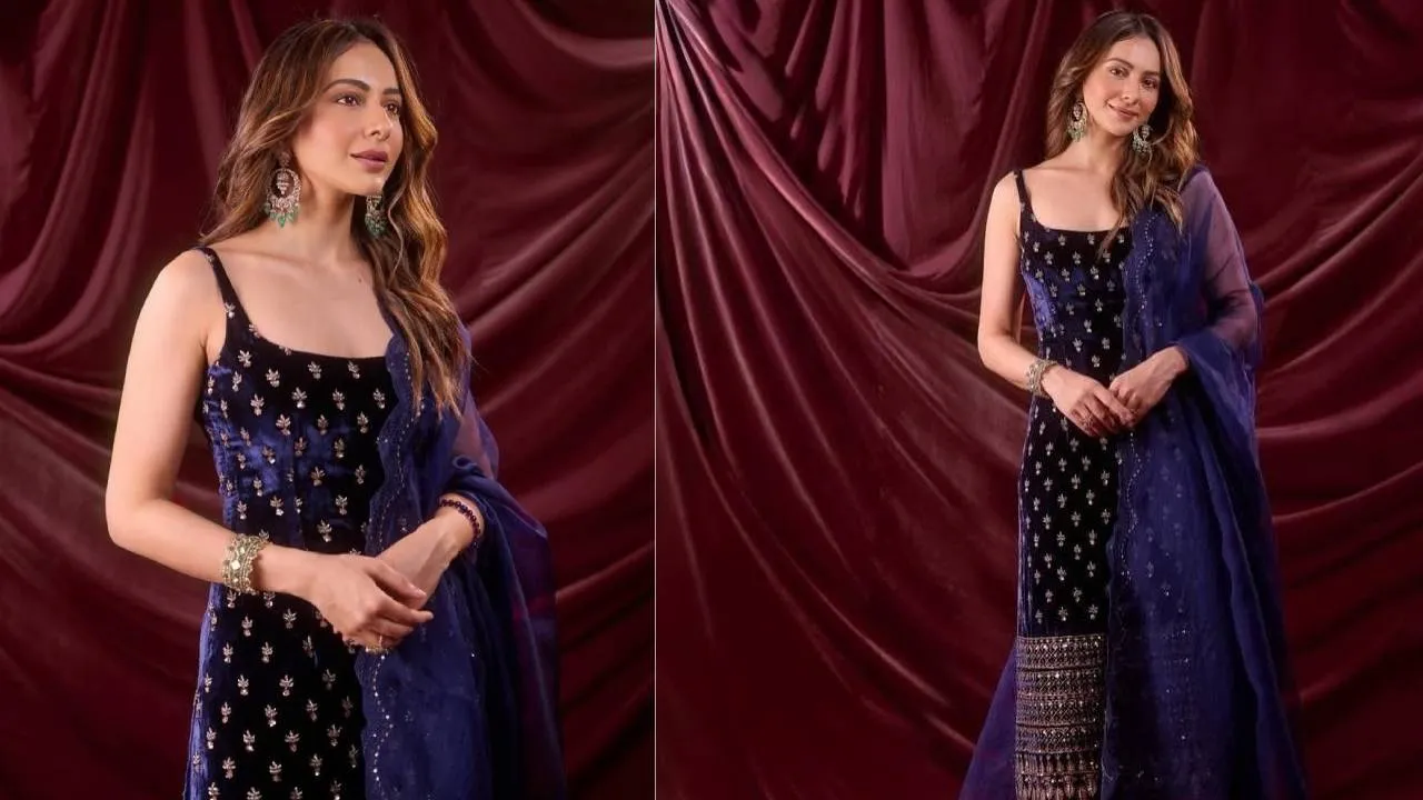 Star Summer Fashion 2026: ಸಮ್ಮರ್‌ಗೆ ತಕ್ಕ ಸ್ಟ್ರಾಪ್‌ ವೆಲ್ವೆಟ್‌ ಕುರ್ತಾಗೆ ಸೈ ಎಂದ ರಕುಲ್‌ - Image 4