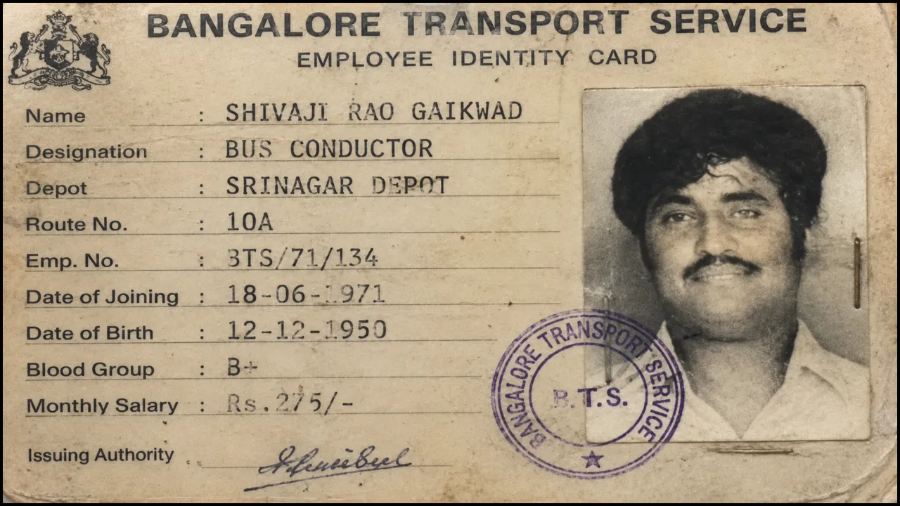 Superstar Rajinikanth old ID card