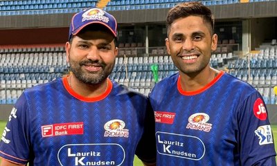 ವಾಂಖೆಡೆ ಕ್ರೀಡಾಂಗಣದ ಸ್ಟ್ಯಾಂಡ್‌ಗೆ ರೋಹಿತ್ ಹೆಸರು; ಅಭಿನಂದಿಸಿದ ಸೂರ್ಯ