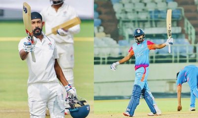 ಸೌರಾಷ್ಟ್ರ ಎದುರು ಡಬಲ್‌ ಸೆಂಚುರಿ ಬಾರಿಸಿದ ಸ್ವಸ್ತಿಕ್‌ ಸಮಲ್!