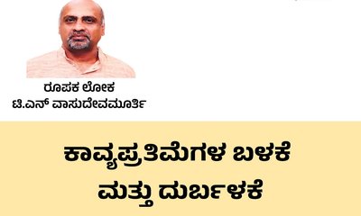 T N Vasudevmurthy Column: ಕಾವ್ಯಪ್ರತಿಮೆಗಳ ಬಳಕೆ ಮತ್ತು ದುರ್ಬಳಕೆ