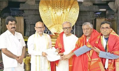 ಟಿಟಿಡಿಗೆ 3 ಕೋಟಿ ರೂ. ಮೌಲ್ಯದ ಆಸ್ತಿ ಕೊಟ್ಟ ನಿವೃತ್ತ ಐಆರ್‌ಎಸ್ ಅಧಿಕಾರಿ