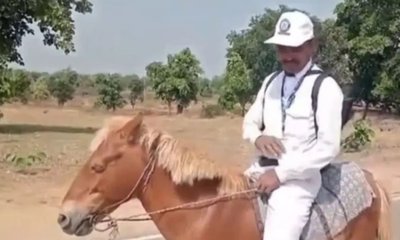 ಬೈಕ್‌ ಬದಲು ಕುದುರೆ ಏರಿದ ಶಿಕ್ಷಕ; ಇಲ್ಲಿದೆ ವಿಡಿಯೊ