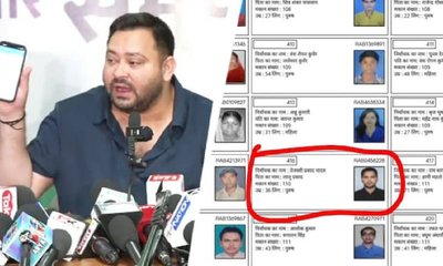 ಮತದಾರರ ಪಟ್ಟಿಯಿಂದ ಆರ್‌ಜೆಡಿ ನಾಯಕ ತೇಜಸ್ವಿ ಯಾದವ್ ಆರೋಪ
