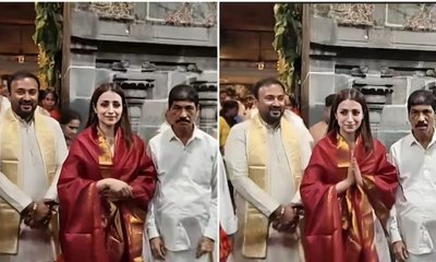 ತಿರುಪತಿ ಮೊರೆ ಹೋದ ನಟಿ ತ್ರಿಶಾ;  ವಿಜಯ್ ಗೆಲುವಿಗೆ ಪ್ರಾರ್ಥಿಸಿದ್ರಾ?