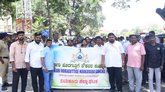 ಕನಿಷ್ಠ ವೇತನ ಆದೇಶ ಜಾರಿಗೆ ಒತ್ತಾಯಿಸಿ ತುಮಕೂರಿನಲ್ಲಿ ಪ್ರತಿಭಟನೆ