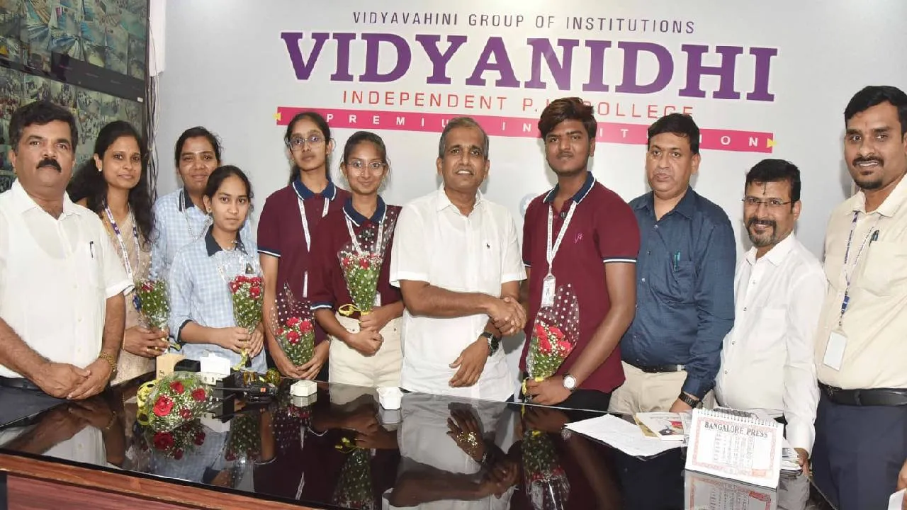 Karnataka 2nd PUC Results 2026: ದ್ವಿತೀಯ ಪಿಯು ಫಲಿತಾಂಶ: ತುಮಕೂರಿನ ವಿದ್ಯಾನಿಧಿ ಕಾಲೇಜು ಅತ್ಯುತ್ತಮ ಸಾಧನೆ