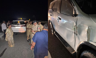 ಡೆಡ್ಲಿ ಆಕ್ಸಿಡೆಂಟ್‌- ಸಚಿವೆ ಜಸ್ಟ್‌ ಮಿಸ್‌!