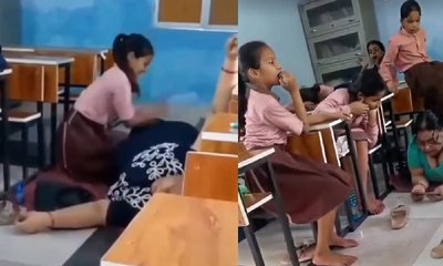 ವಿದ್ಯಾರ್ಥಿಗಳಿಂದ ಮಸಾಜ್ ಮಾಡಿಕೊಂಡ ಶಿಕ್ಷಕಿ: ವಿಡಿಯೊ ವೈರಲ್