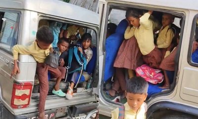 ಮಿತಿಗಿಂತ ಹೆಚ್ಚು ಮಕ್ಕಳನ್ನು ತುಂಬಿಸಿದ ಶಾಲಾ ವಾಹನ: ವಿಡಿಯೊ ವೈರಲ್‌