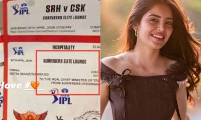 ಸಿಎಂ ವಿಐಪಿ ಟಿಕೆಟ್‌ನಲ್ಲಿ ಐಪಿಎಲ್‌ ಪಂದ್ಯ ನೋಡಿದ ನಟಿ