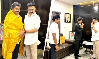 ಎಂ.ಕೆ. ಸ್ಟಾಲಿನ್ ಭೇಟಿಯಾದ ನೂತನ ಮುಖ್ಯಮಂತ್ರಿ ವಿಜಯ್