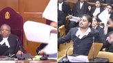 ಕಾಗದಗಳನ್ನೆಸೆದು ಮುಖ್ಯ ನ್ಯಾಯಮೂರ್ತಿಯಗಳನ್ನು ನಿಂದಿಸಿದ ದೂರುದಾರ!