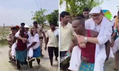ಸಂಸದನಿಗೆ ನಡೆಲಾಗದೆ ಬೆನ್ನ ಮೇಲೆ ಹೊತ್ತೊಯ್ದ ಜನ; ವಿಡಿಯೋ ವೈರಲ್‌