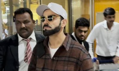 ಏಕದಿನ ಸರಣಿಗೆ ಲಂಡನ್‌ನಿಂದ ತವರಿಗೆ ಬಂದ ಕೊಹ್ಲಿಗೆ ಅದ್ದೂರಿ ಸ್ವಾಗತ