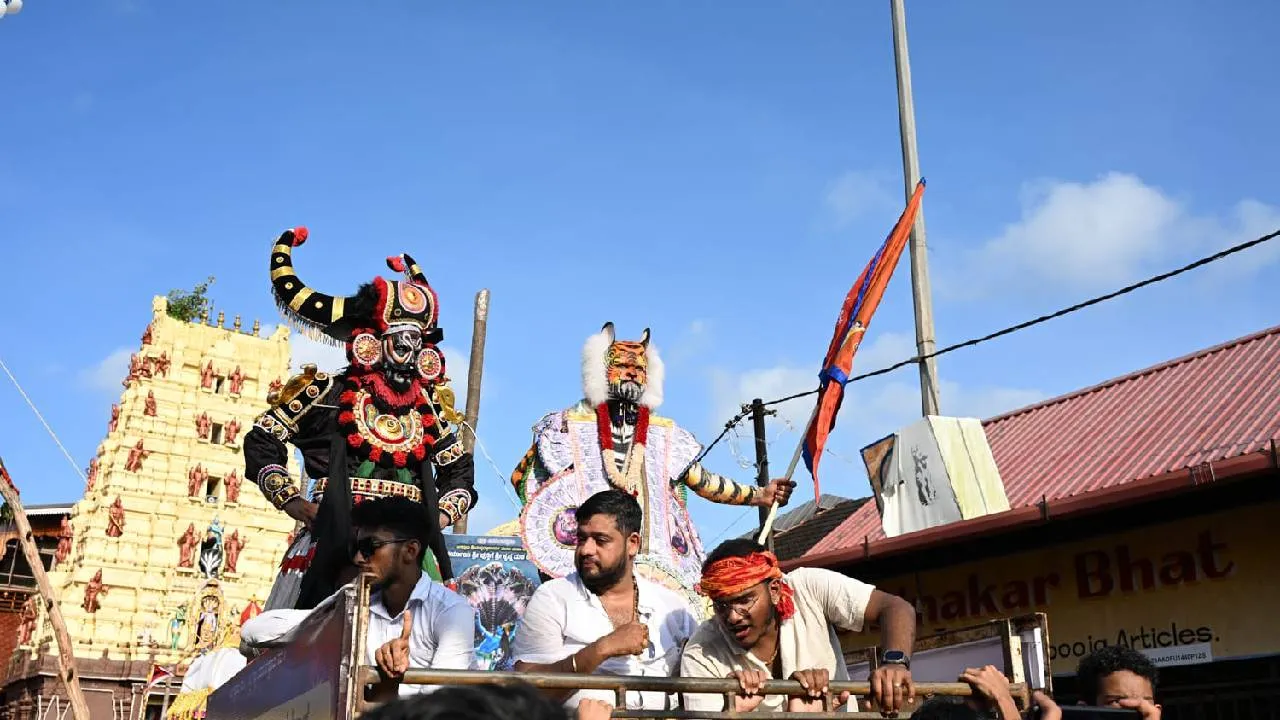 Vitla Pindi Mahotsav: ಕೃಷ್ಣನೂರು ಉಡುಪಿಯಲ್ಲಿ ಜನ್ಮಾಷ್ಟಮಿ, ಲೀಲೋತ್ಸವ ಸಂಭ್ರಮ; ಬಗೆ ಬಗೆಯ ವೇಷ, ಹುಲಿ ಕುಣಿತದ ವೈಭವಕ್ಕೆ ಮಾರುಹೋದ ಭಕ್ತರು - Image 6