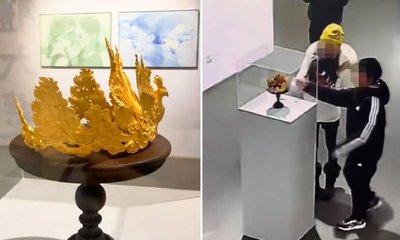 ಮಗುವಿನ ಚೇಷ್ಟೆಯಿಂದ 51.5 ಲಕ್ಷ ರುಪಾಯಿ ಮೌಲ್ಯದ ಚಿನ್ನದ ಕಿರೀಟ ಜಖಂ