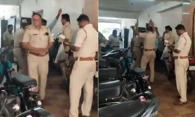 ಪಶ್ಚಿಮ ಬಂಗಾಳದಲ್ಲಿ ಬಿಜೆಪಿಗೆ ಐತಿಹಾಸಿಕ ಗೆಲುವು: ಕುಣಿದ ಪೊಲೀಸರು