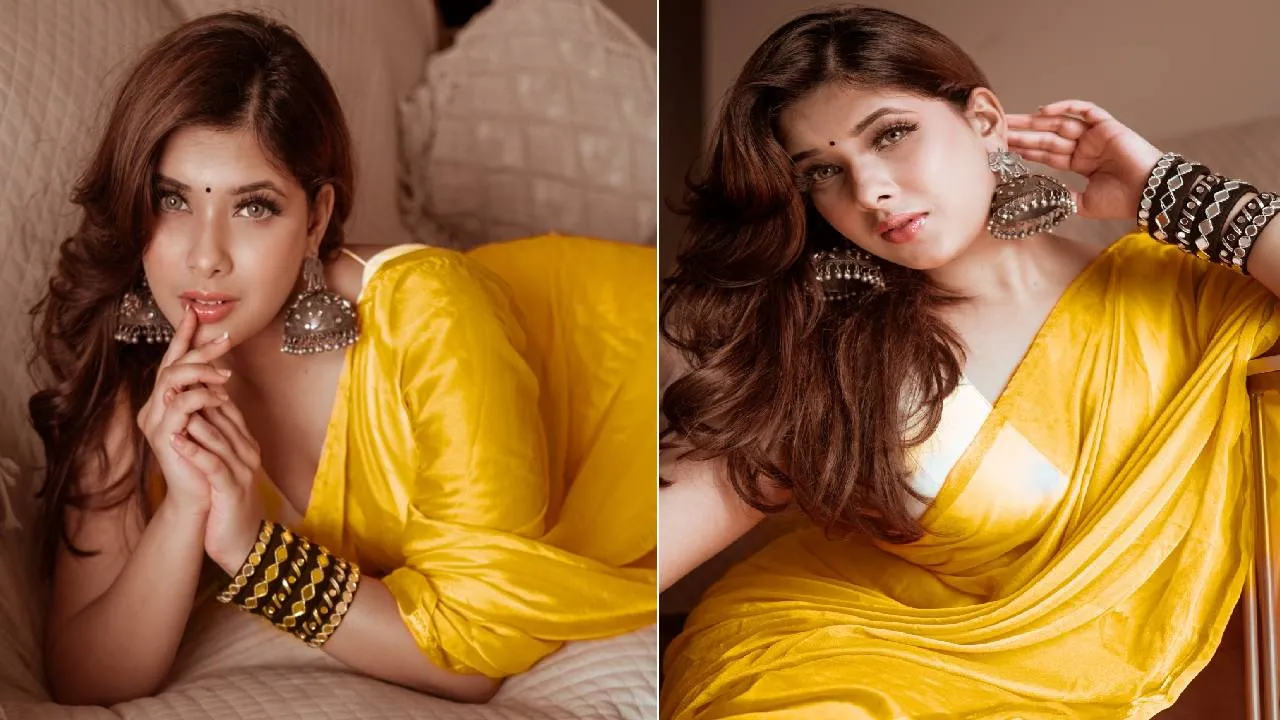 Yellow Colour saree
