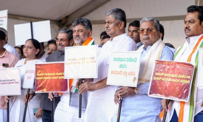 ನೂರು ಕೇಸ್ ದಾಖಲಿಸಿದರೂ ರಾಹುಲ್ ಗಾಂಧಿ ಹೆದರಲ್ಲ: ಸಿಎಂ ಡಿಕೆಶಿ