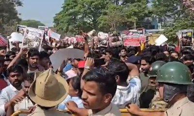 ಖಾಲಿ ಹುದ್ದೆಗಳ ಭರ್ತಿಗೆ ಆಗ್ರಹಿಸಿ ಧಾರವಾಡದಲ್ಲಿ ಬೃಹತ್‌ ಪ್ರತಿಭಟನೆ