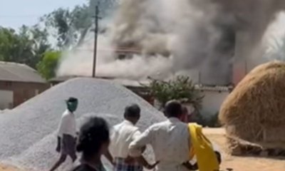 ಮಗಳನ್ನು ಪ್ರೀತಿಸಿ ಮದುವೆಯಾಗಿದ್ದಕ್ಕೆ ಯುವಕನ ಮನೆಗೆ ಬೆಂಕಿ ಇಟ್ಟ ಮಾವ