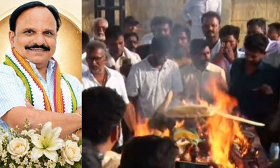 ಚಳ್ಳಕೆರೆಯಲ್ಲಿ ನೆರವೇರಿದ ಸಚಿವ ಡಿ. ಸುಧಾಕರ್‌ ಅಂತ್ಯಸಂಸ್ಕಾರ