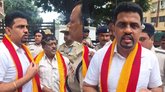 ಸಚಿವ ಜಮೀರ್‌ ಅಹ್ಮದ್‌ ನಿವಾಸಕ್ಕೆ ಮುತ್ತಿಗೆ; ರೂಪೇಶ್ ರಾಜಣ್ಣ ವಶಕ್ಕೆ