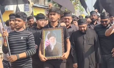 ಖಮೇನಿ ಹತ್ಯೆ ಖಂಡಿಸಿ ಚಿಕ್ಕಬಳ್ಳಾಪುರದ ಅಲೀಪುರದಲ್ಲಿ ಬೃಹತ್‌ ಪ್ರತಿಭಟನೆ