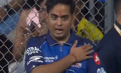 ಪಂದ್ಯದ ಮಧ್ಯೆ ಮೈದಾನ ತೊರೆದ ಆಕಾಶ್ ಅಂಬಾನಿ; ಕಾರಣವೇನು?