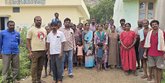 ಬಿ.ವಡ್ಡಹಳ್ಳಿ ಅಂಗನವಾಡಿ ಎದುರು ಧರಣಿ