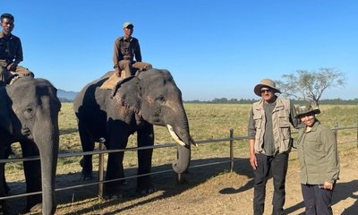 ಕಾಜಿರಂಗ ರಾಷ್ಟ್ರೀಯ ಉದ್ಯಾನವನಕ್ಕೆ ಅನಿಲ್ ಕುಂಬ್ಳೆ ಭೇಟಿ