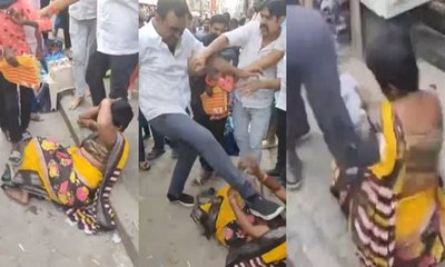 ಸೀರೆ ಕಳವು ಆರೋಪಿಸಿ ಮಹಿಳೆಗೆ ಬೂಟುಗಾಲಿನಲ್ಲಿ ಒದ್ದ ಇಬ್ಬರ ಬಂಧನ