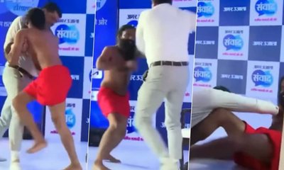 ಕುಸ್ತಿ ಪಂದ್ಯಕ್ಕೆ ಪತ್ರಕರ್ತನಿಗೆ ಸವಾಲು ಹಾಕಿದ ಬಾಬಾ ರಾಮ್‌ದೇವ್