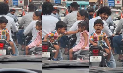 ಟ್ರಾಫಿಕ್‌ನಲ್ಲಿ ಪುಟ್ಟ ಬಾಲಕ-ಬಾಲಕಿಯ ಕ್ಯೂಟ್ ಲವ್: ವಿಡಿಯೊ ನೋಡಿ