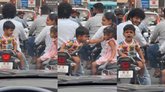ಟ್ರಾಫಿಕ್‌ನಲ್ಲಿ ಪುಟ್ಟ ಬಾಲಕ-ಬಾಲಕಿಯ ಕ್ಯೂಟ್ ಲವ್: ವಿಡಿಯೊ ನೋಡಿ