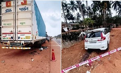 ಉಡುಪಿ ಬಳಿ ಅಪಘಾತ, ಬೆಂಗಳೂರಿನ ಕುಟುಂಬದ ಇಬ್ಬರು ಬಲಿ, ನಾಲ್ವರಿಗೆ ಗಾಯ