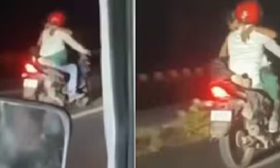 ಚಲಿಸೋ ಬೈಕ್‌ನಲ್ಲಿ ಜೋಡಿಯ ಫುಲ್‌ ರೊಮ್ಯಾನ್ಸ್‌! ಇಲ್ಲಿದೆ ವಿಡಿಯೊ