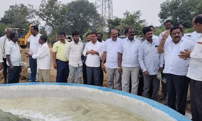 ಕಾರ್ಯಕ್ರಮದ ಸಿದ್ಧತೆ: ಶಾಸಕ ಎಸ್.ಎನ್.ಸುಬ್ಬಾರೆಡ್ಡಿ ಪರಿಶೀಲನೆ