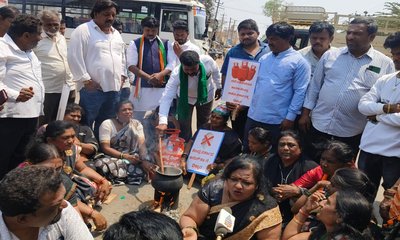 ಬೆಲೆ ಏರಿಕೆ ವಿರೋಧಿಸಿ ಕಾಂಗ್ರೆಸ್‌ನಿಂದ ಬೃಹತ್ ಪ್ರತಿಭಟನೆ